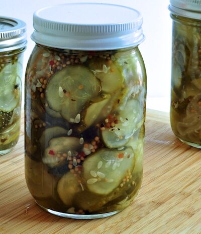 Easy and delicious Bread and Butter Pickles on The Creekside Cook
