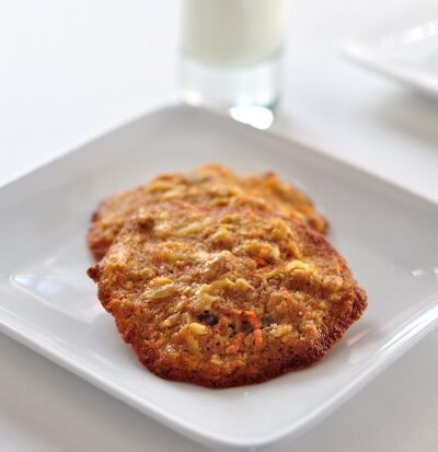 plate of chewy carrot cookies