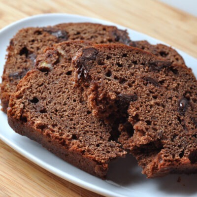 Recipe for Double Chocolate Banana Bread on The Creekside Cook
