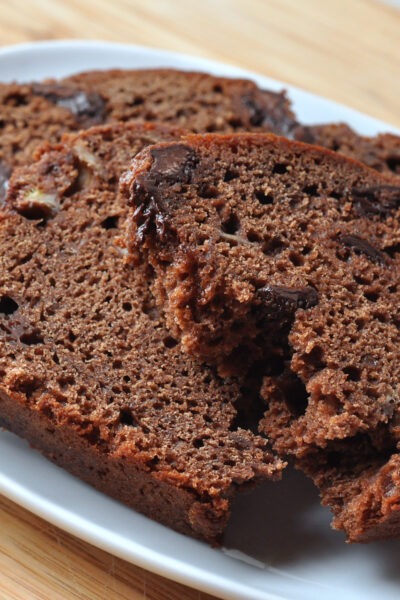 Recipe for Double Chocolate Banana Bread on The Creekside Cook