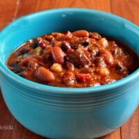 bowl of chuck steak chili