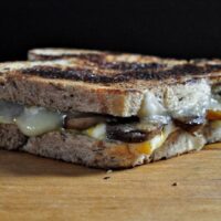 grilled balsamic mushroom and cheese sandwiches.