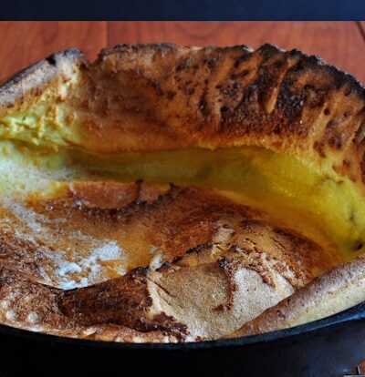 cast iron cooked dutch baby