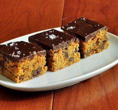Peanut Butter Bars with Milk Chocolate Ganache on The Creekside Cook