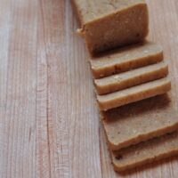 Slicing Hazelnut Shortbread Cookies on The Creekside Cook