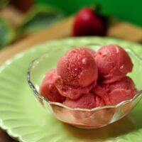 Strawberry Rhubarb Sherbet on The Creekside Cook