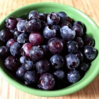bowl of blueberries for Blueberry Ginger Buttermilk Cake on The Creekside Cook