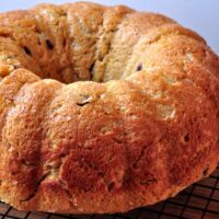 Loaf of Pumpkin Raisin Yeast Bread on The Creekside Cook