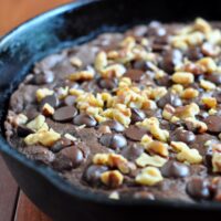 Recipe for Skillet Pumpkin Fudge Brownies on The Creekside Cook