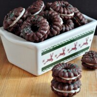Recipe for Chocolate Espresso Spritz Cookies with Kahlúa Cream Filling on The Creekside Cook