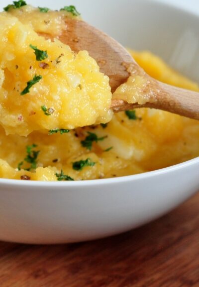 Recipe for Rutabaga Cheddar Mash on The Creekside Cook