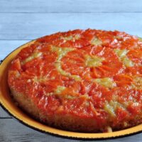 Recipe for Upside Down Grapefruit Cake on The Creekside Cook