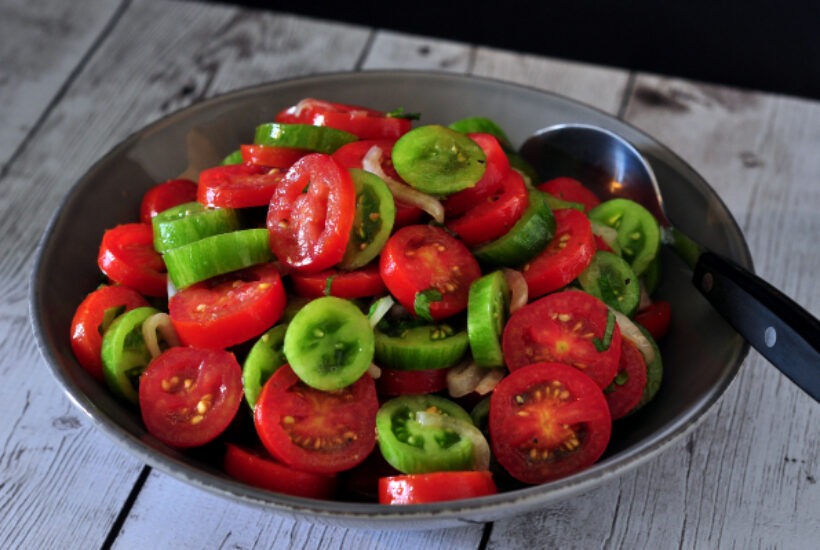 Recipe for Marinated Tomato Salad on The Creekside Cook