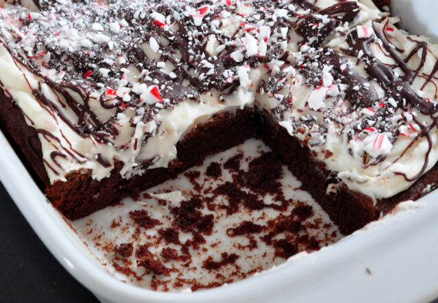 Leftover Candy Cane Brownies on The Creekside Cook