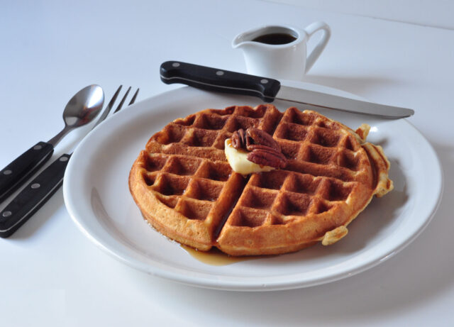 Butter Pecan Waffles on The Creekside Cook