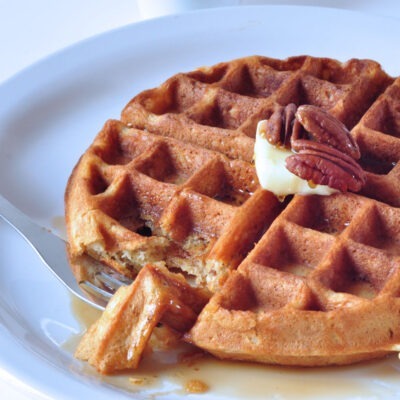 Butter Pecan Waffles on The Creekside Cook