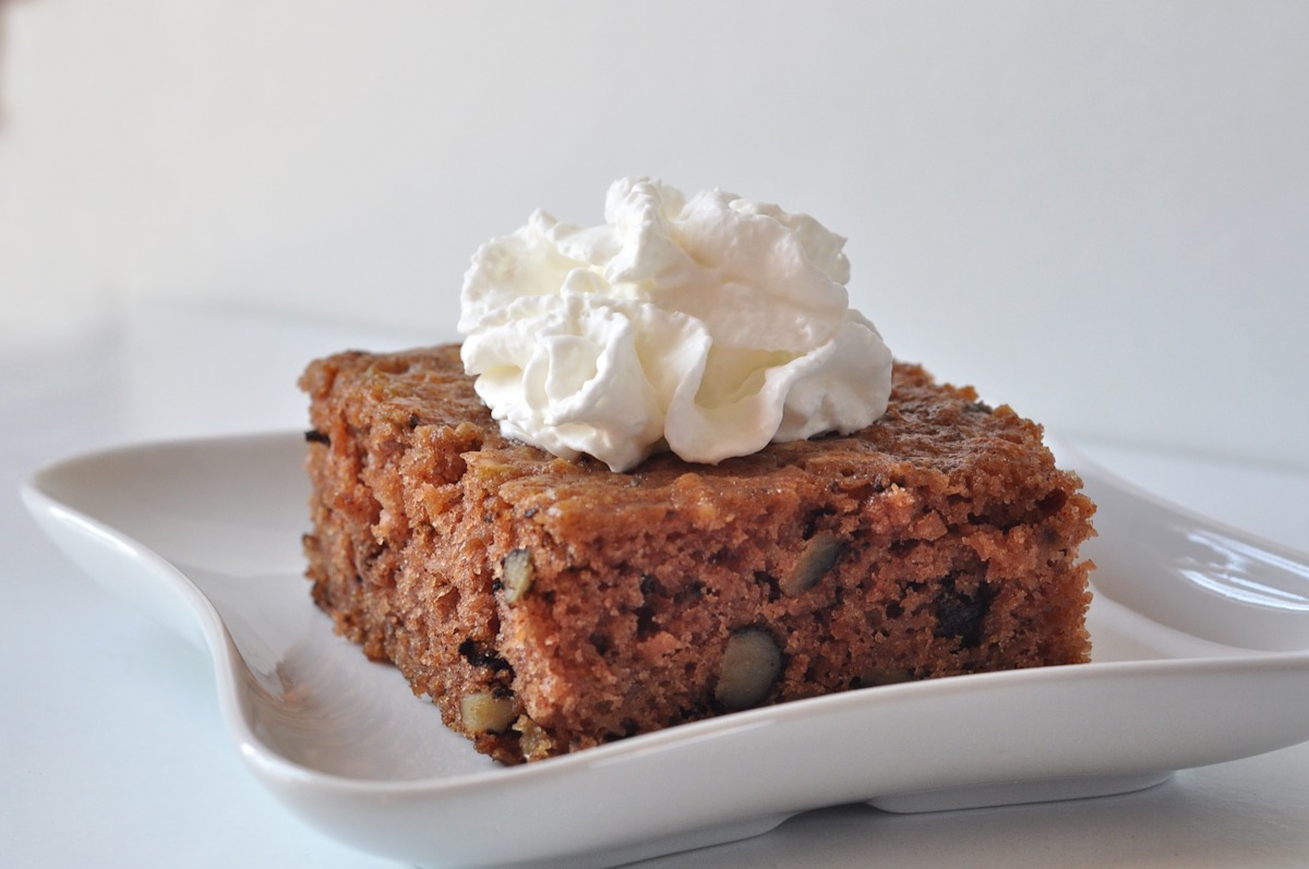 Cake with Whipped Cream on The Creekside Cook