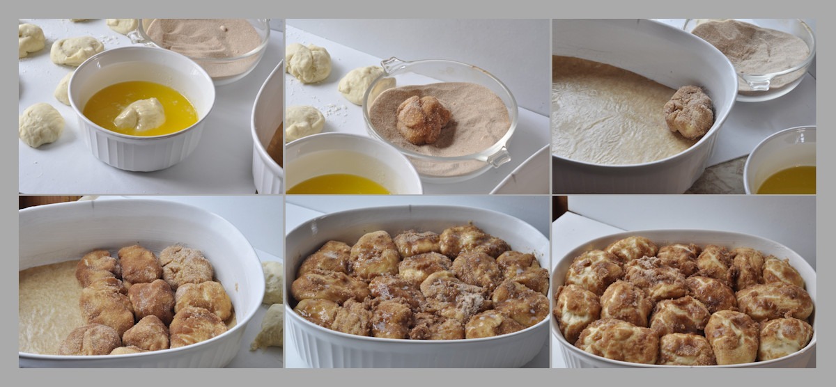 Making the Potato Pull-apart Cinnamon Bread rolls on The Creekside Cook