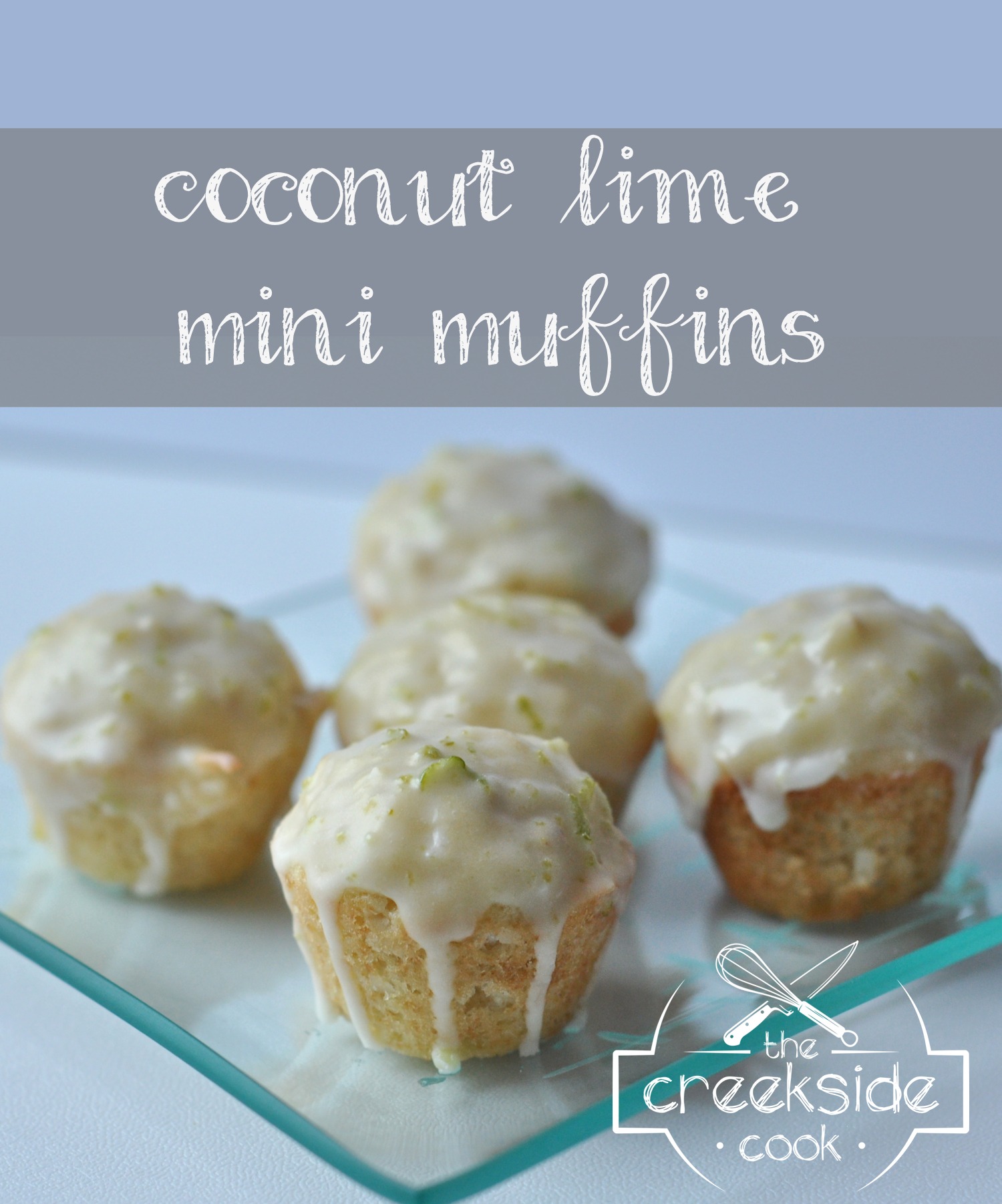 Coconut Lime Mini Muffins on The Creekside Cook