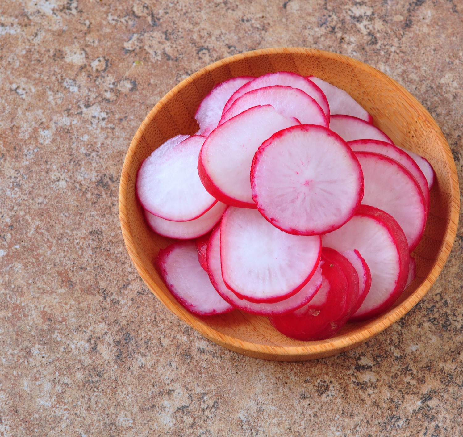 radish slices