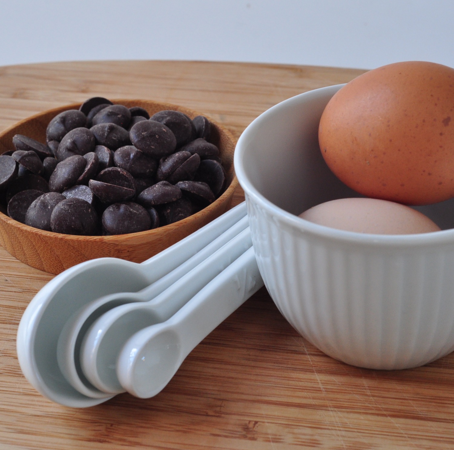 chocolate chips and eggs