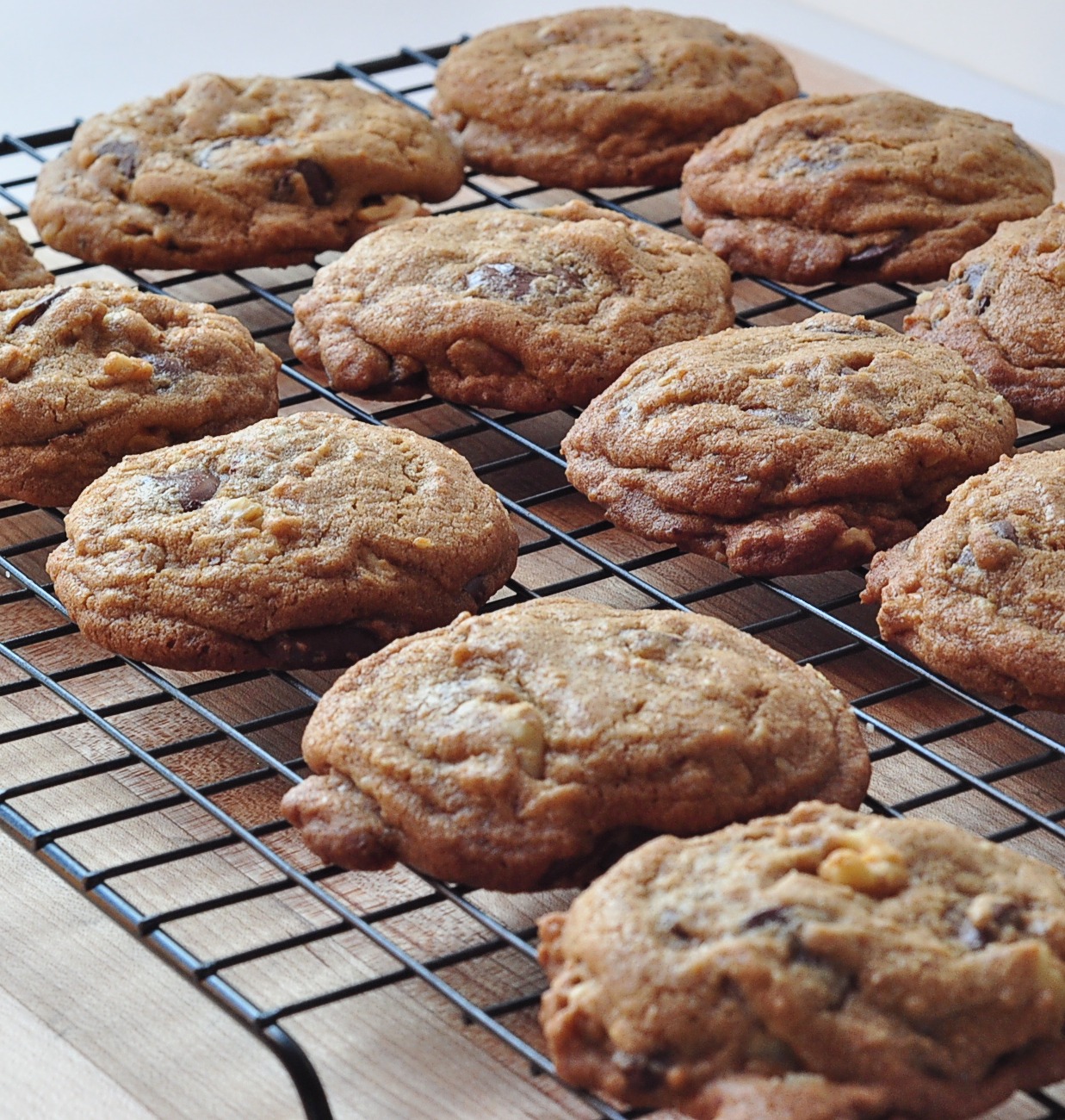 Cooling Brown Butter Chocolate Chip Cookies