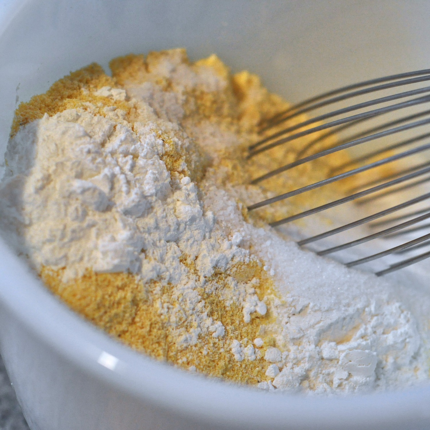 Dry Ingredients being whisked