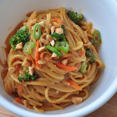 recpe for Spicy Peanut Noodles on The Creekside Cook