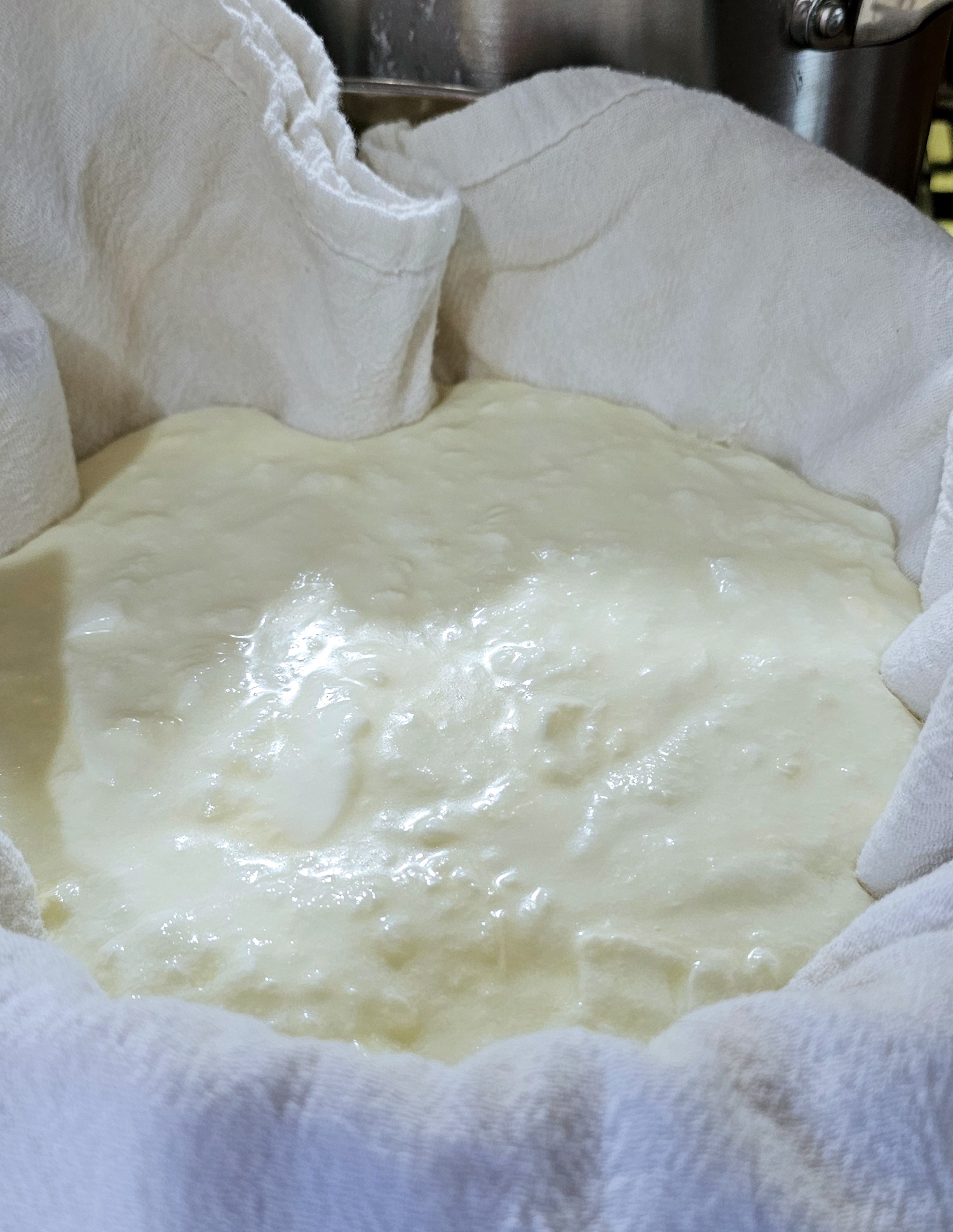 straining yogurt