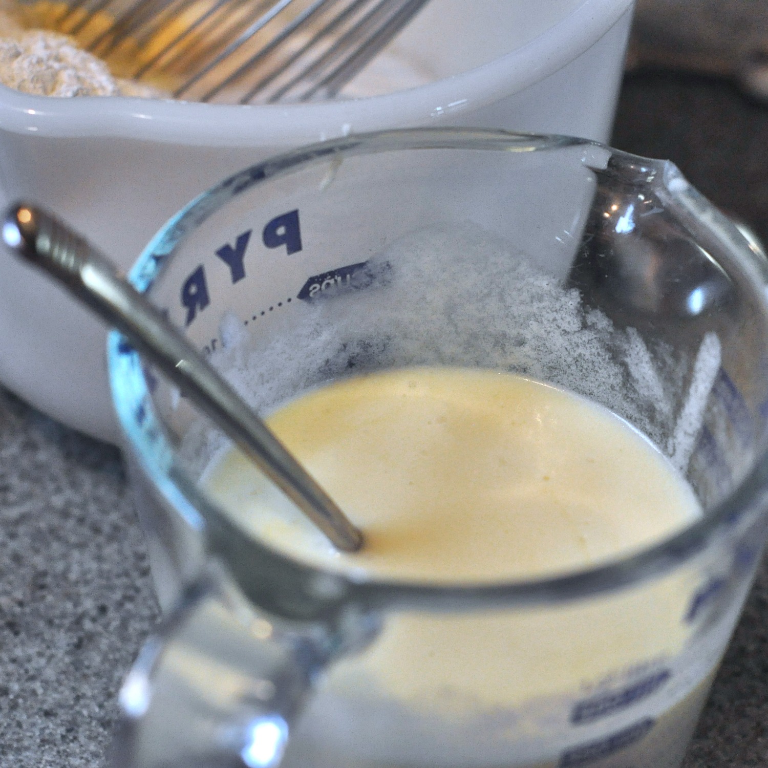 Combining wet ingredients
