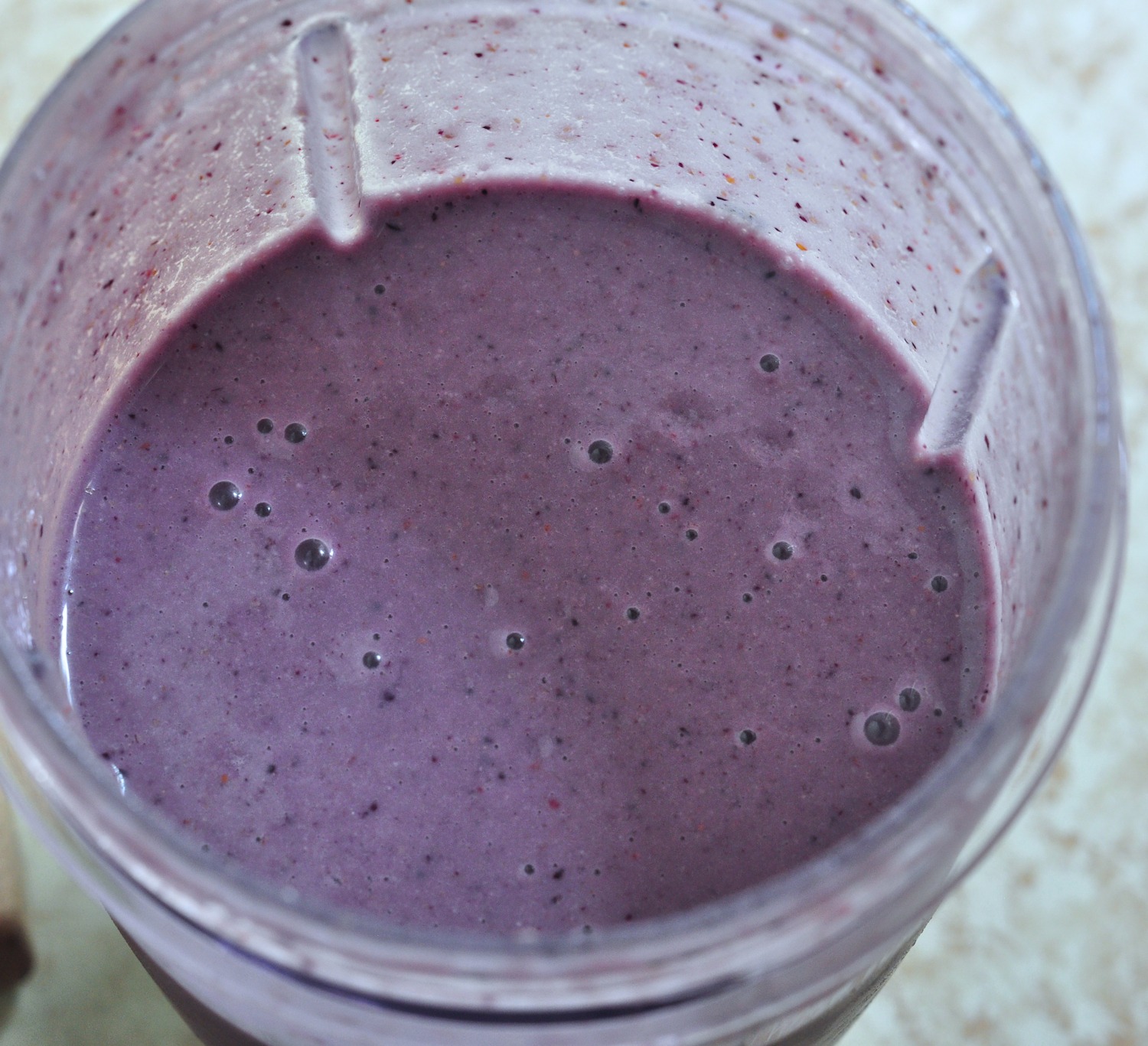 smoothie blended in nutribullet cup