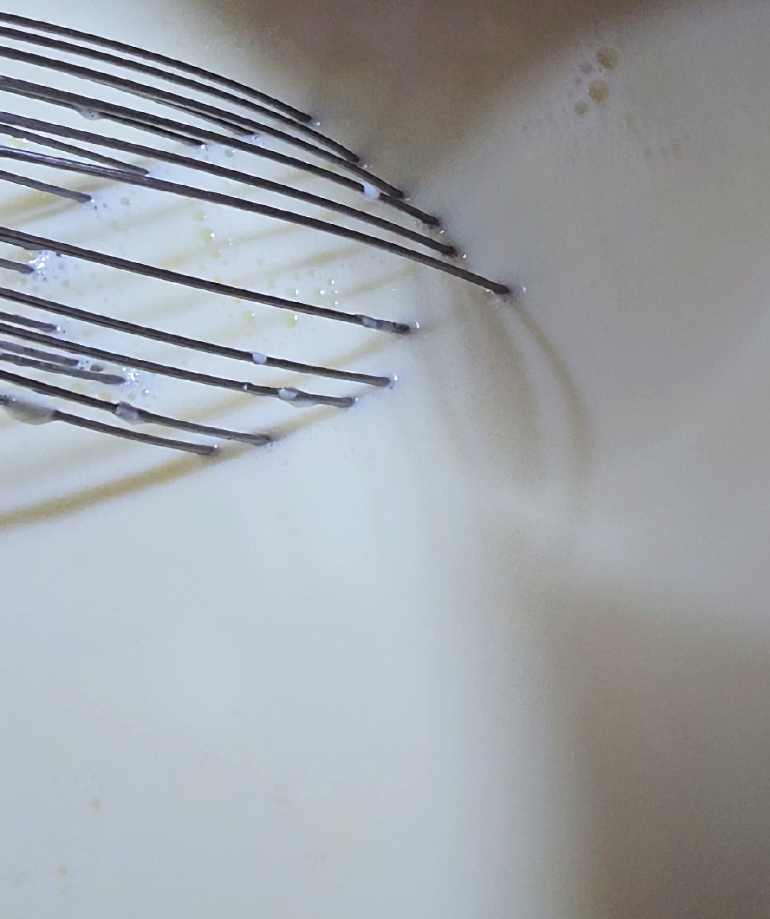 whisking in the starter culture