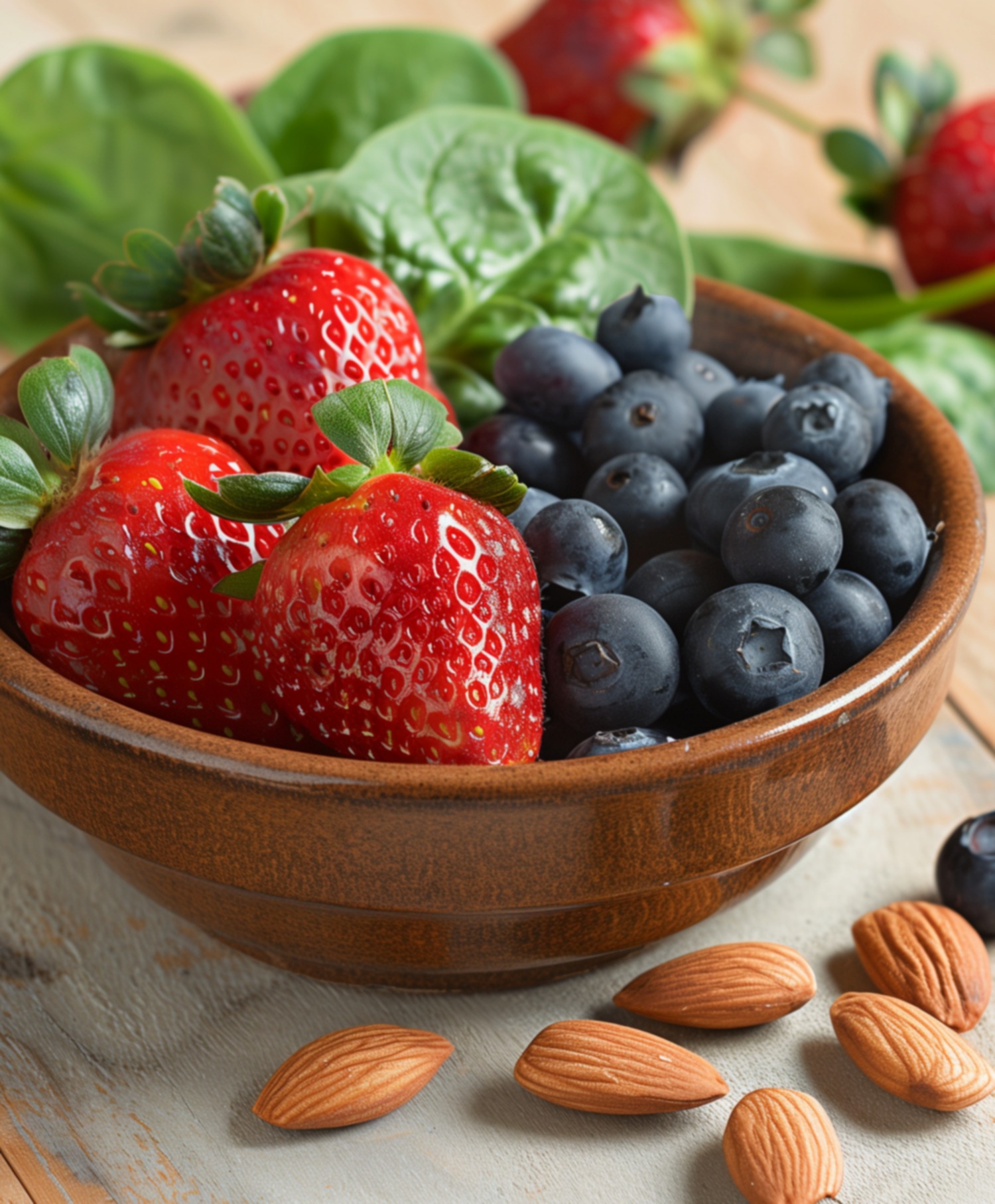 ingredients for berry blast almond smoothie