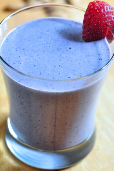 recipe for berry blast almond smoothie on The Creekside Cook