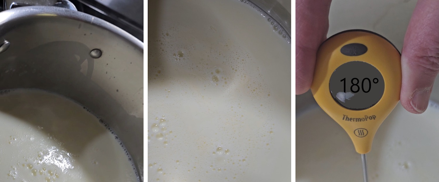 temperature of milk