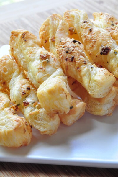 Puff Pastry Rosemary Garlic Twists on The Creekside Cook
