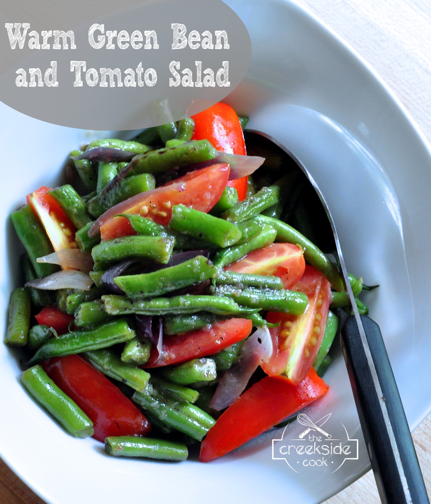 recipe for Warm Green Bean and Tomato Salad on The Creekside Cook