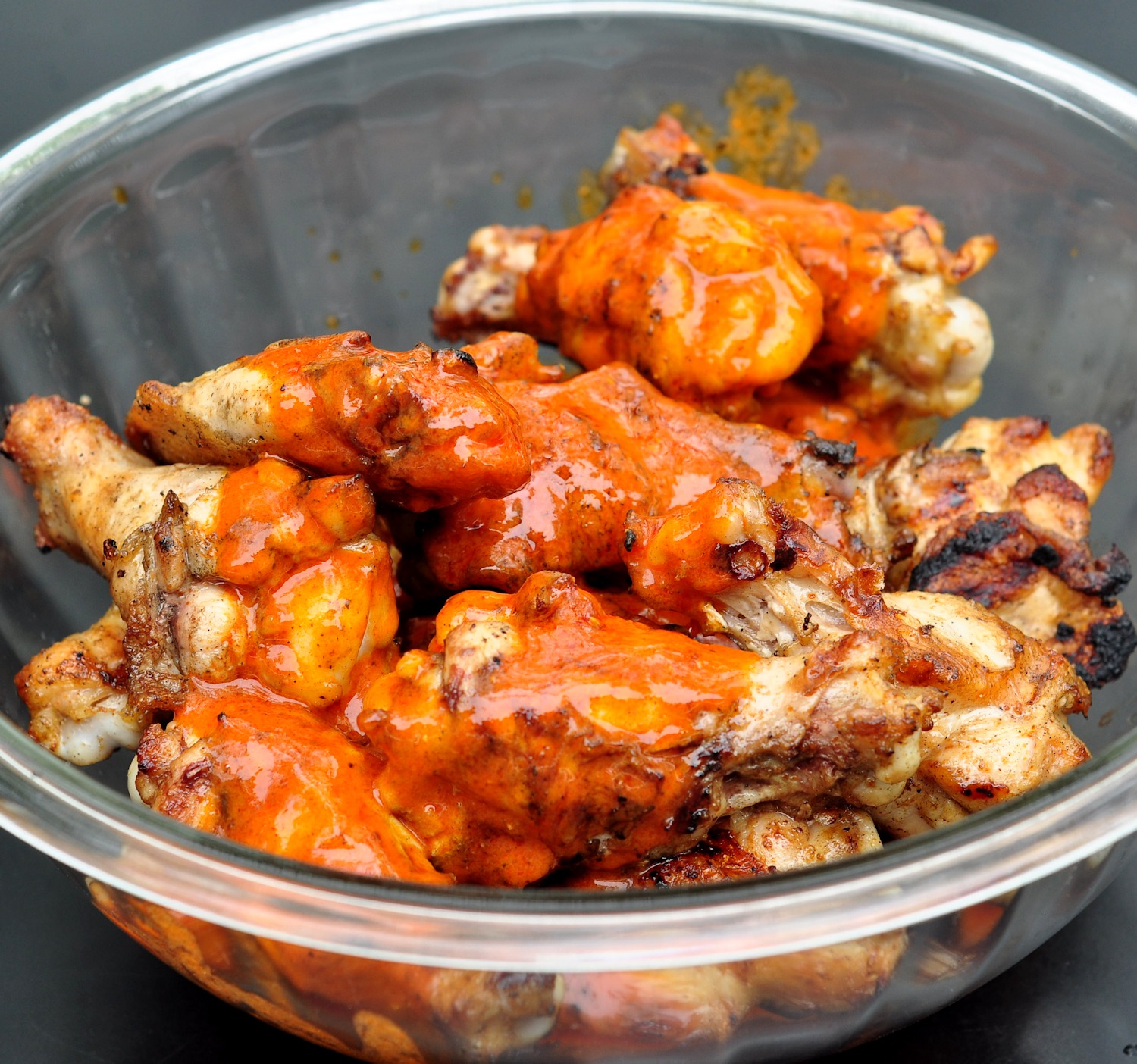 sauce on Grilled Buffalo Hot Wings