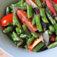 warm green bean tomato salad