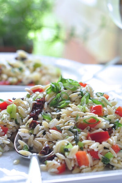mediterranean orzo salad on the creekside cook