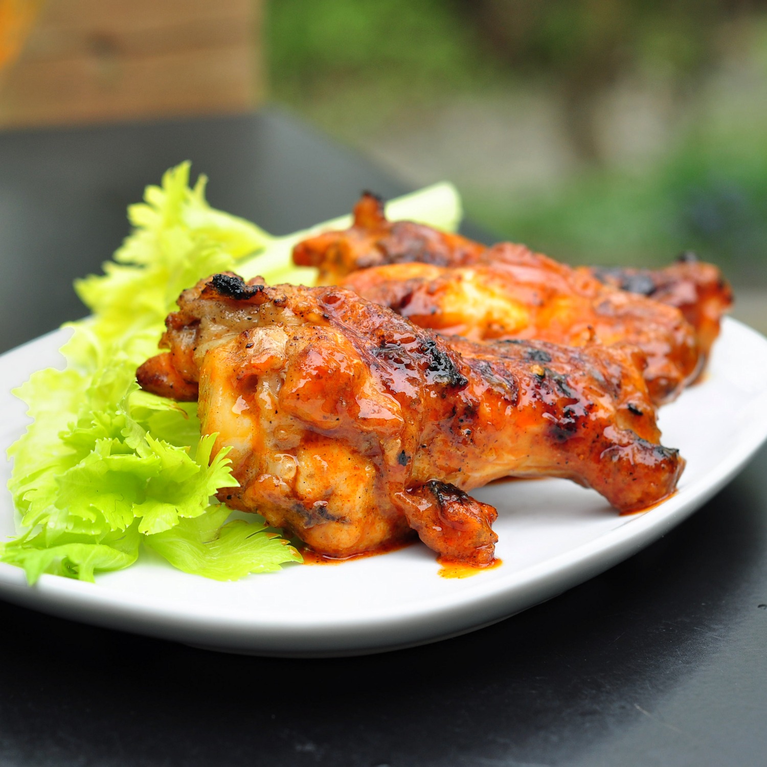 finished Grilled Buffalo Hot Wings