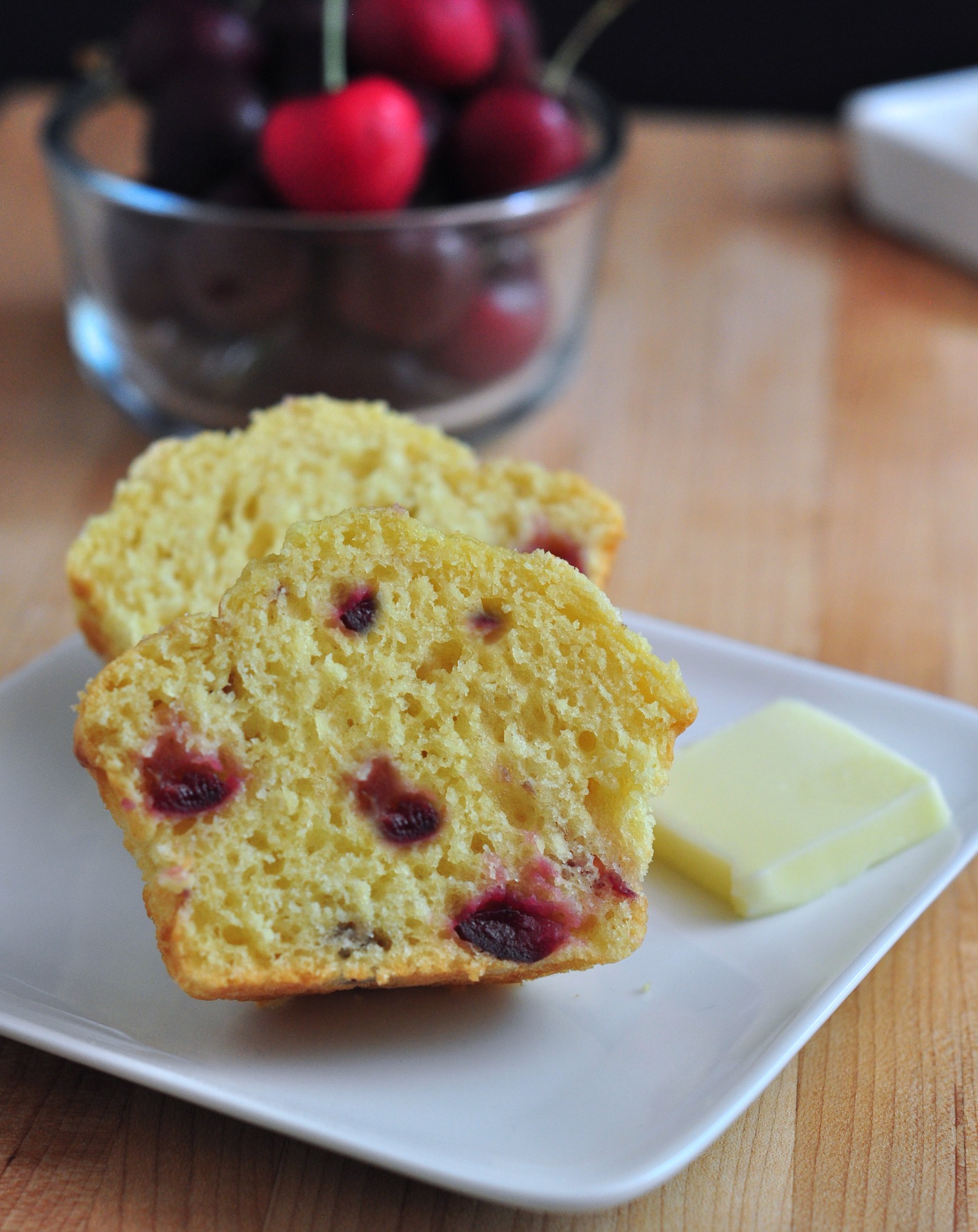beautiful cherry muffins