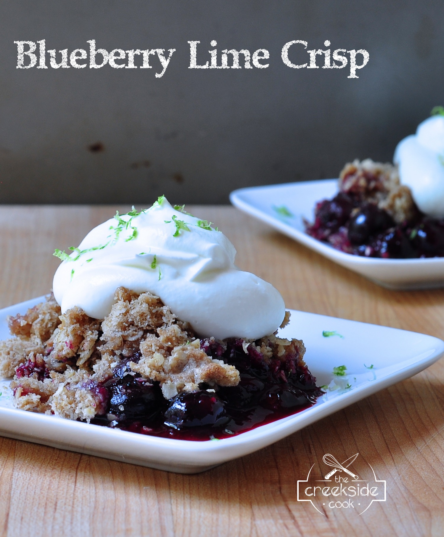 recipe for Blueberry Lime Crisp on The Creekside Cook
