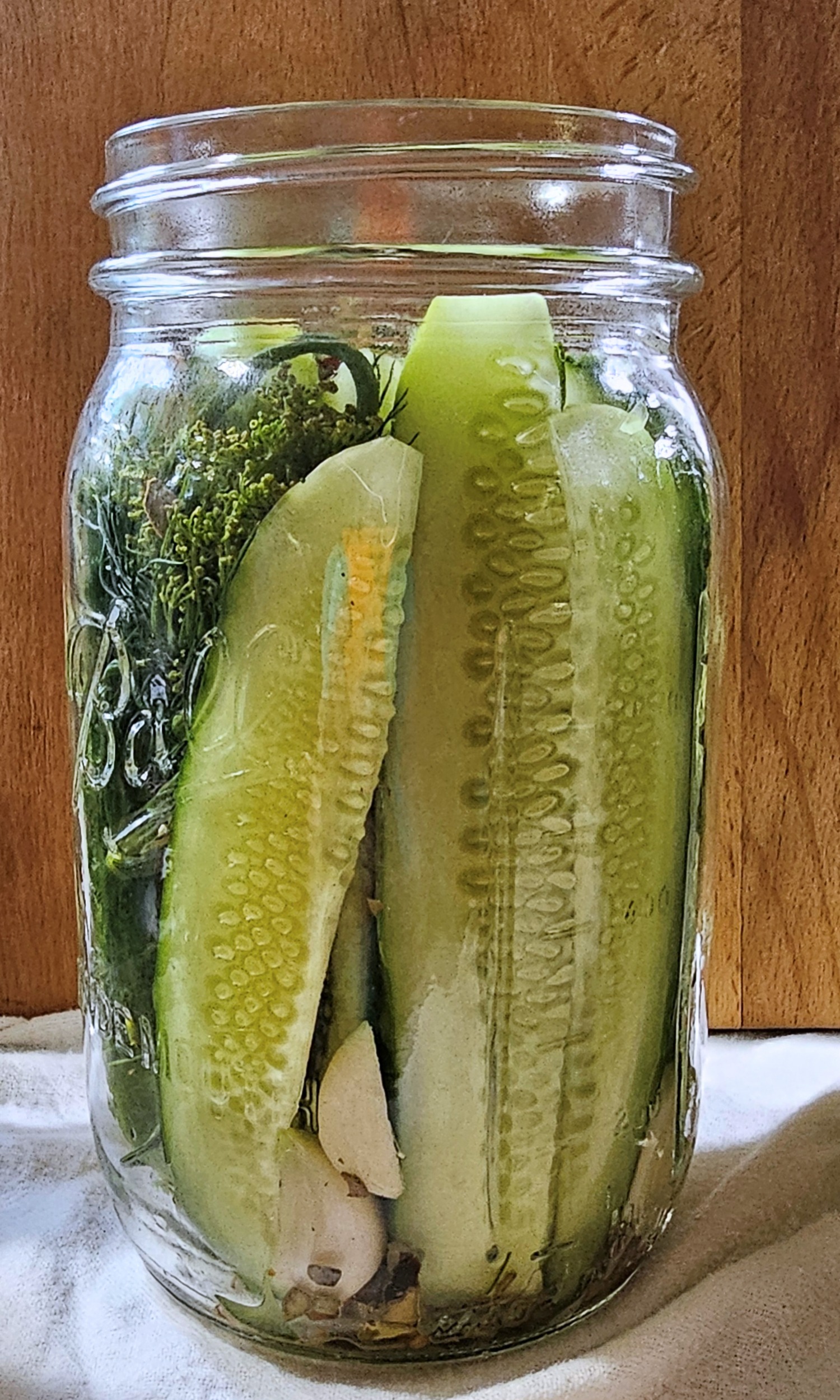 cucumbers in a jar