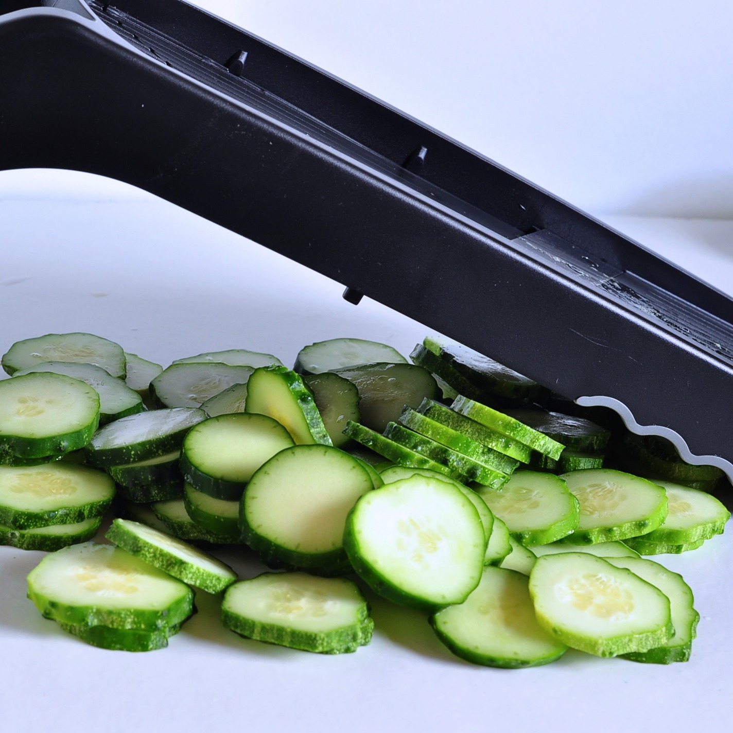 mandoline and cucumbers