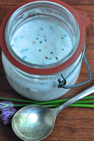 recipe for chive bacon ranch dressing on the creekside cook