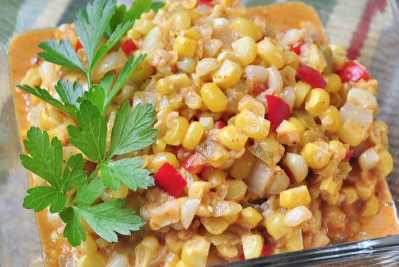 recipe for Southwest Creamed Corn on The Creekside Cook