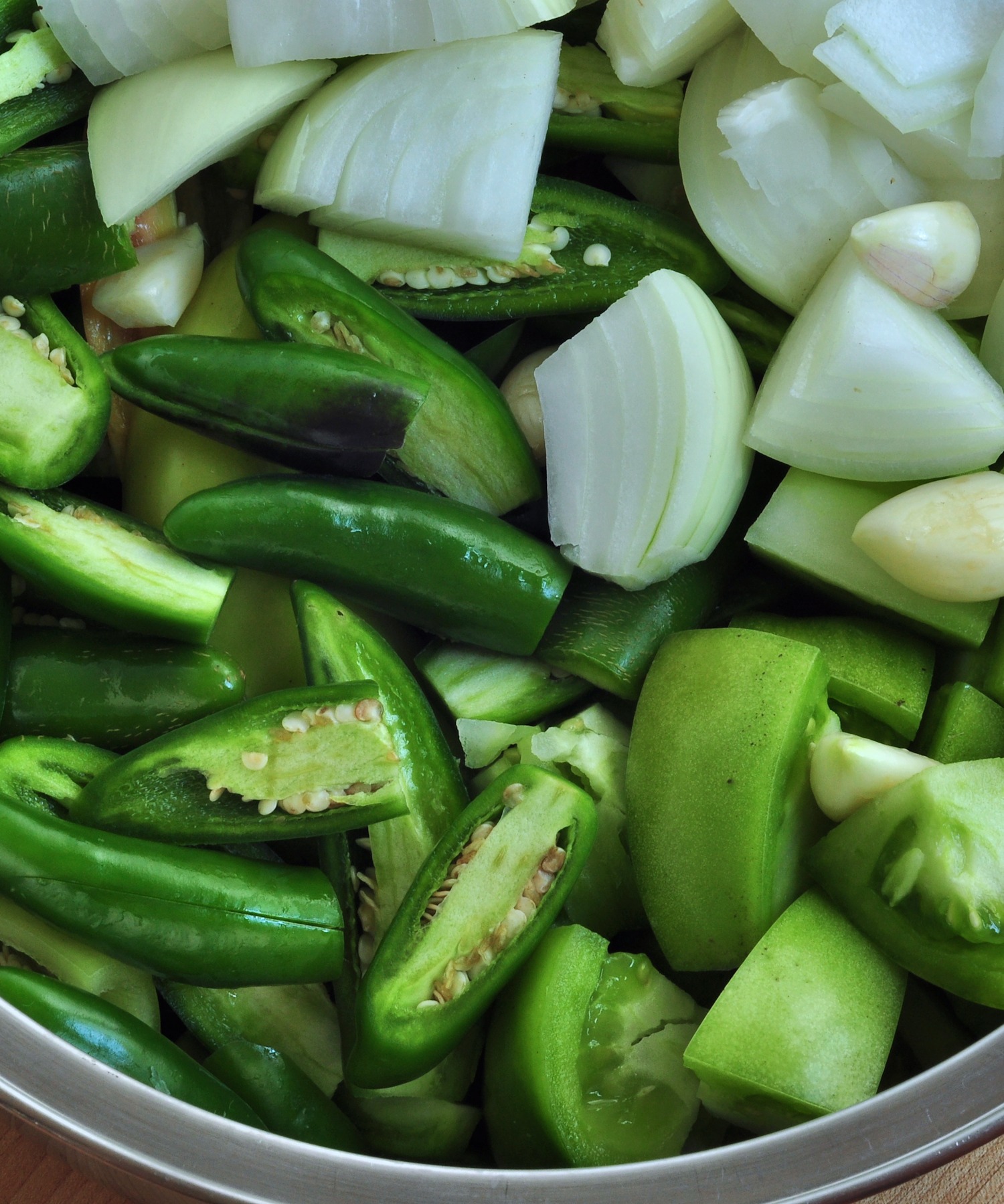 chunks of veggies
