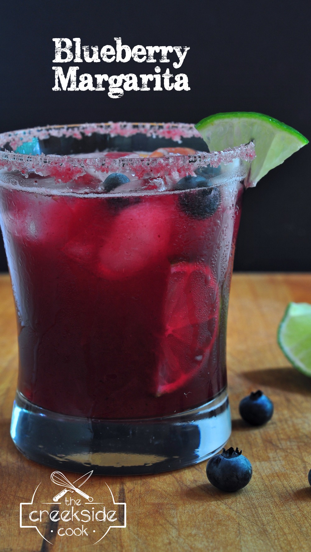 Pinterest pin for Blueberry Margaritas on The Creekside Cook