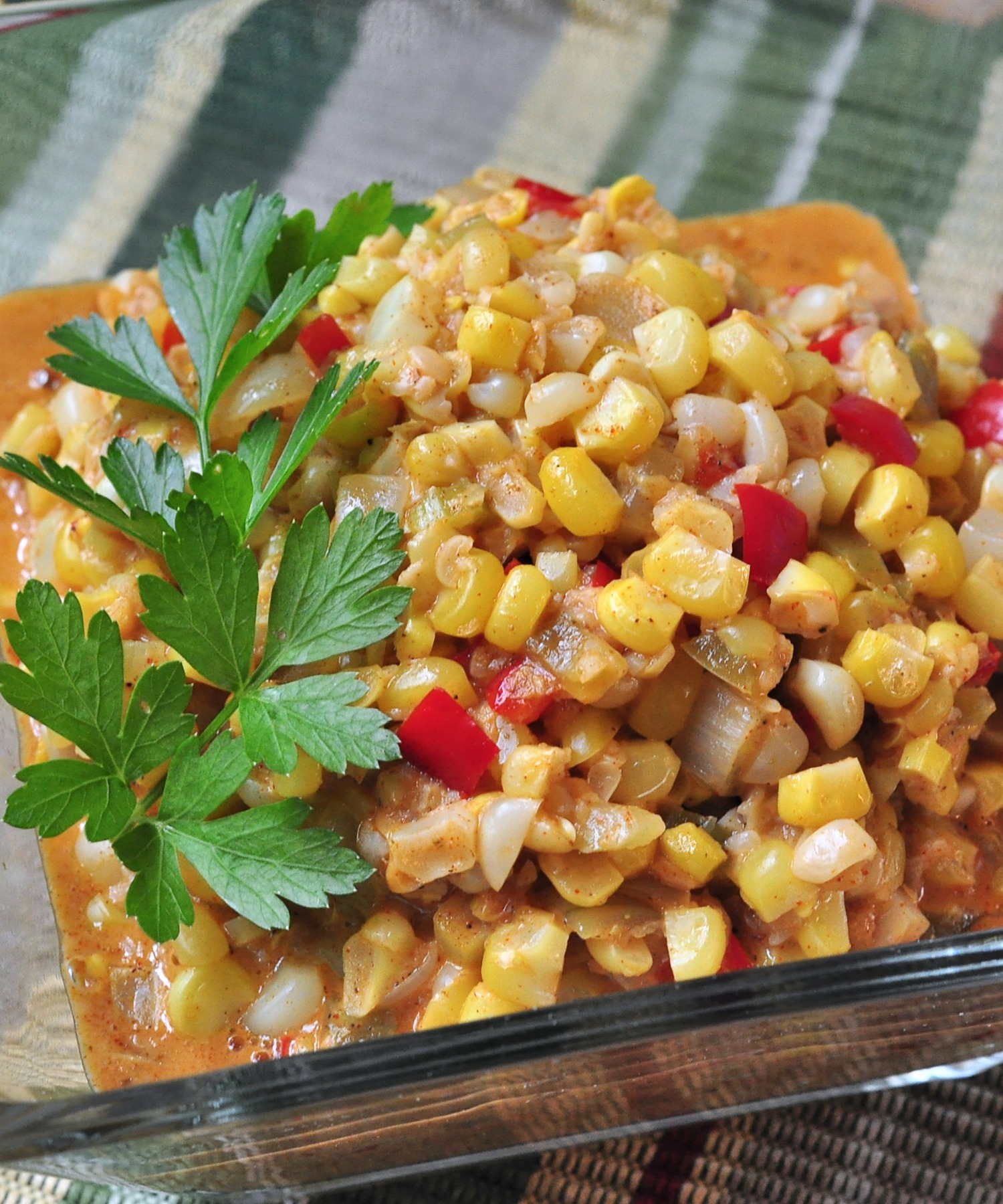 dish of southwest creamed corn